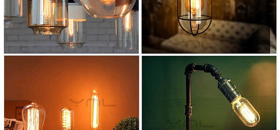 Retro Edison Bulb ST64 A19 T45 G80 G95 G125 Incandescent Light Bulb E27 220V 40W filament bulb lighting tubes Edison