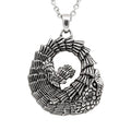 Rockin Reptile Pendant Necklace Silver Tone Charm Vintage