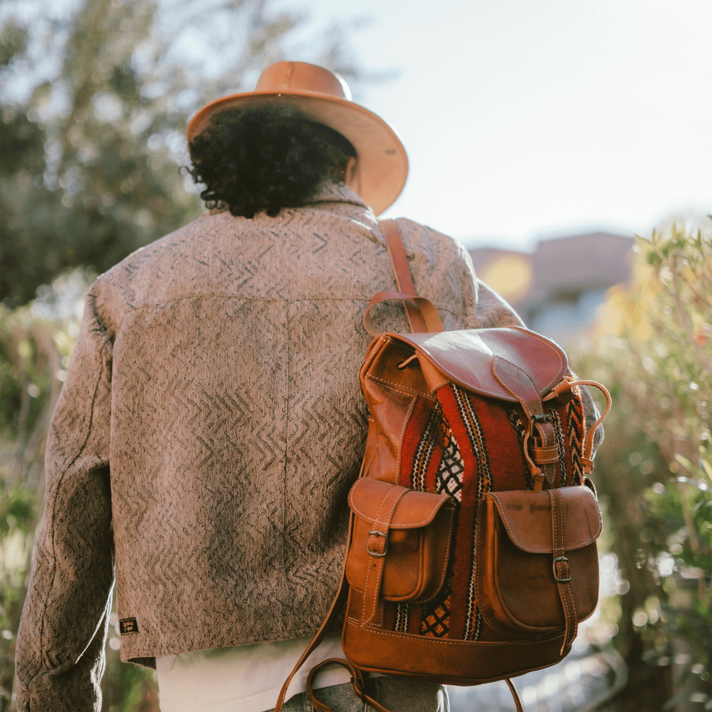 Leather backpack Lea