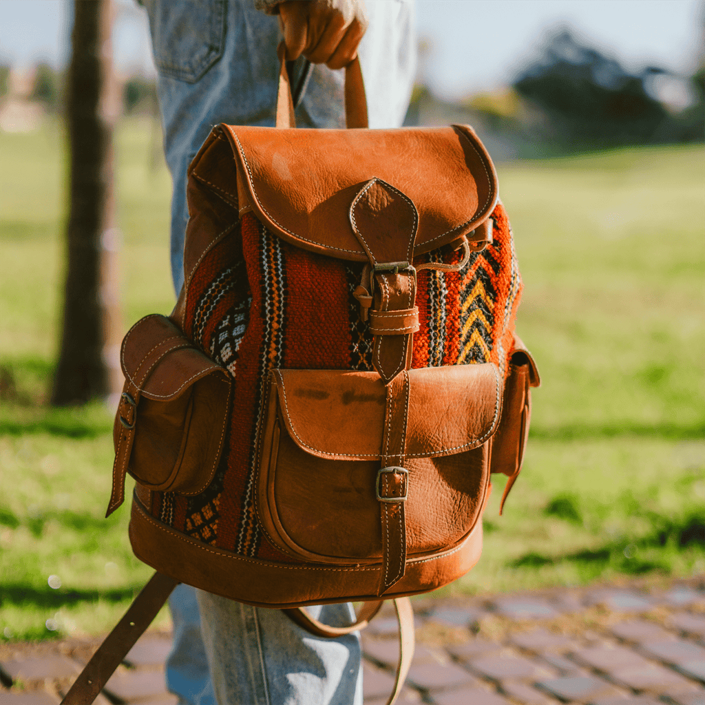 Leather backpack Lea