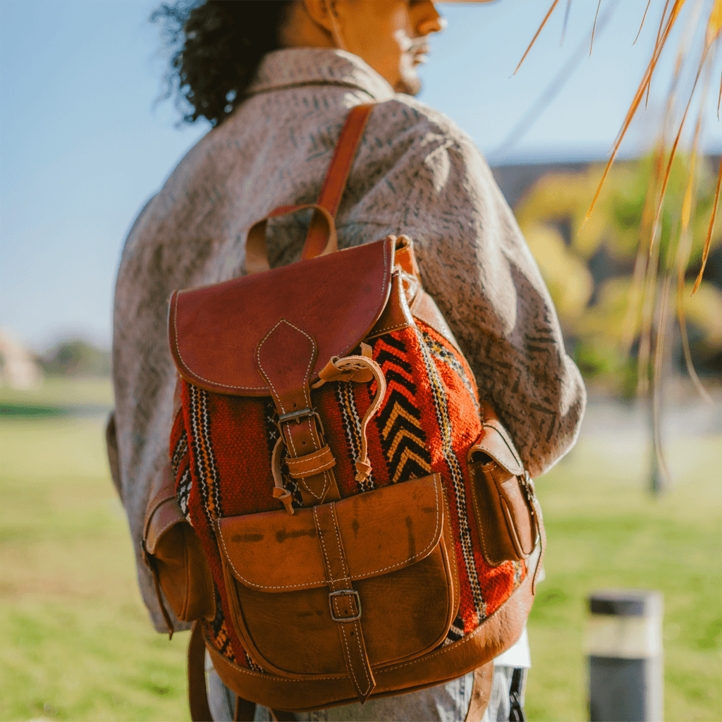 Leather backpack Lea