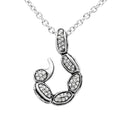 Scorpion Tail Crystal Necklace Sterling Silver Pendant