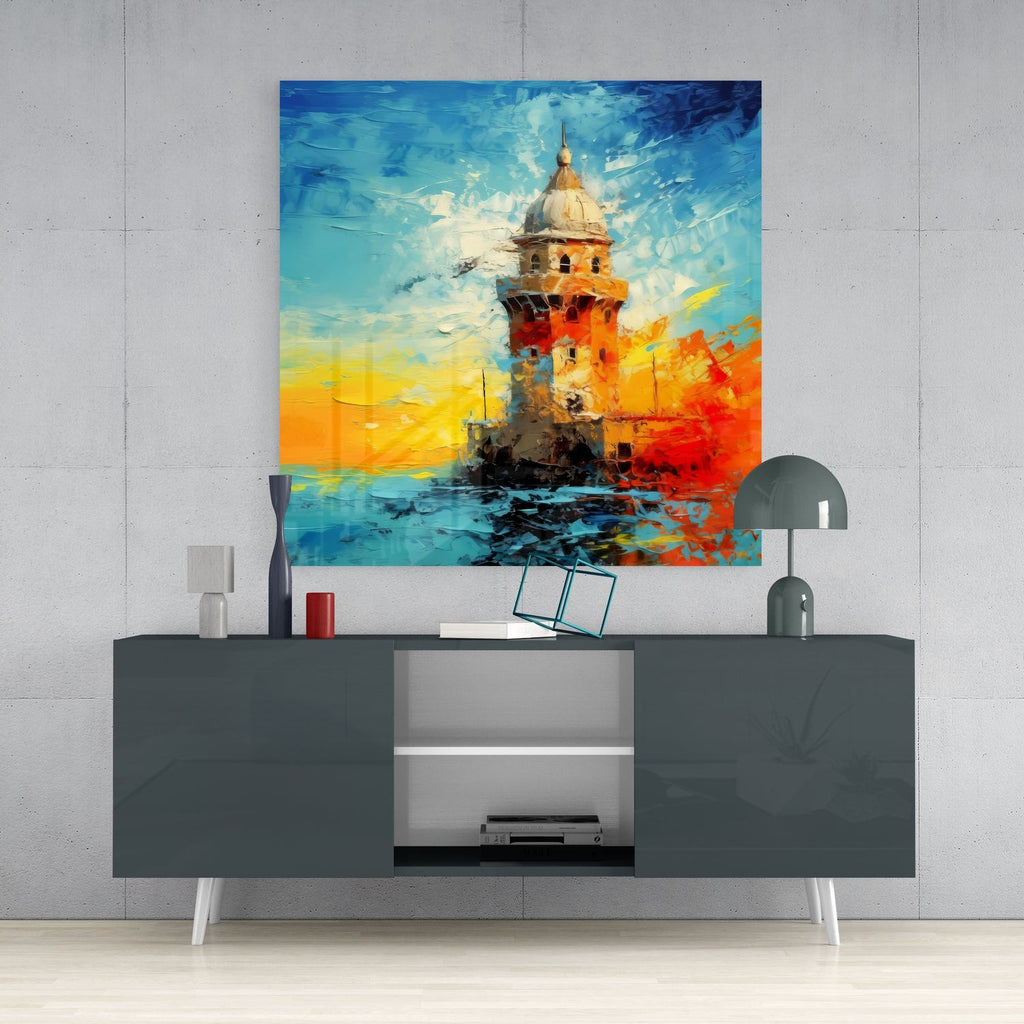Maiden's Tower Glass Wall Art