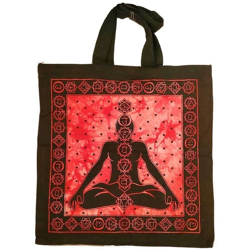 Seven Chakra Tie Dye Canvas Tote Bag For Yoga Gifts