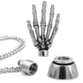 Skeleton Hand Magnetic Necklace Pendant Gothic Charm