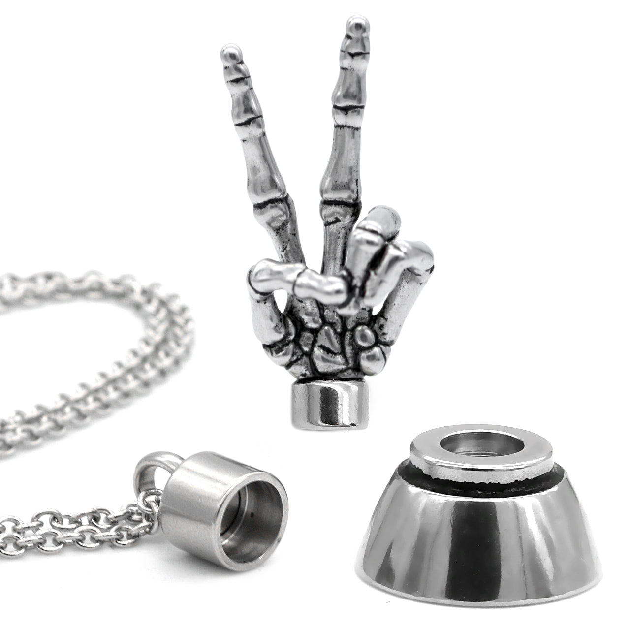 Skeleton Hand Magnetic Pendant Necklace Gothic Charm