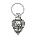 Skull Crossbones Metal Key Ring Gothic Pirate Keychain