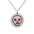 Skull Crystal Pendant Necklace Emoji Charm Silver Minimal