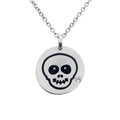 Skull Emoji Necklace With Swarovski Crystal Accent Pendant