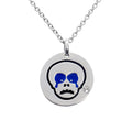 Skull Emoji Necklace With Swarovski Crystal Pendant