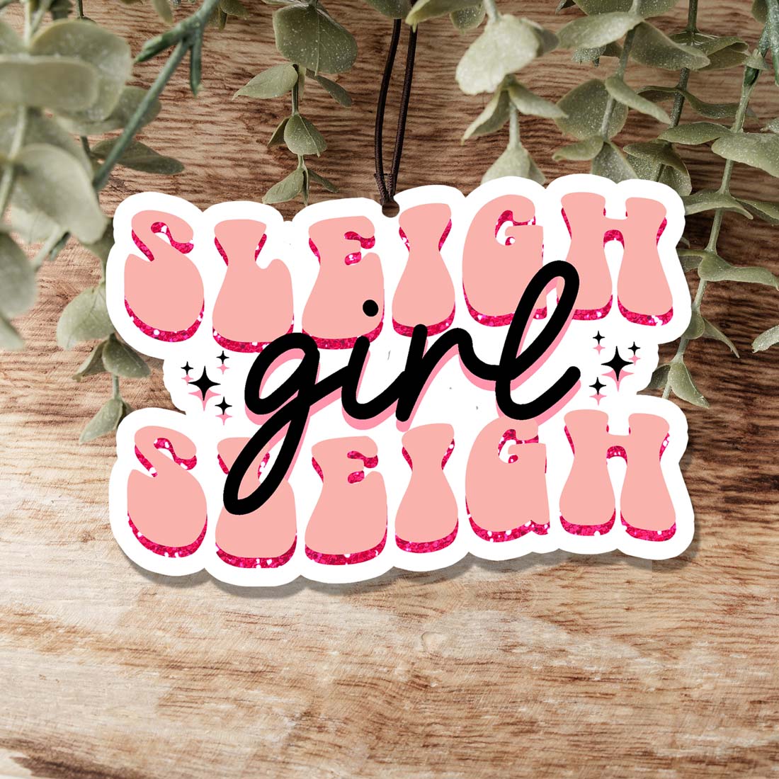 Sleigh Girl Freshie Hanging Air Freshener Car Home Holiday Scent