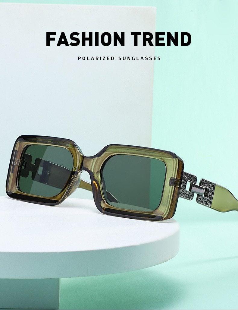 Small Size Rectangle Shape Sunglasses For Women & Men New Retro Style Square Branded Design New Fashionable  Hip Hop Sun Glasses For Female
