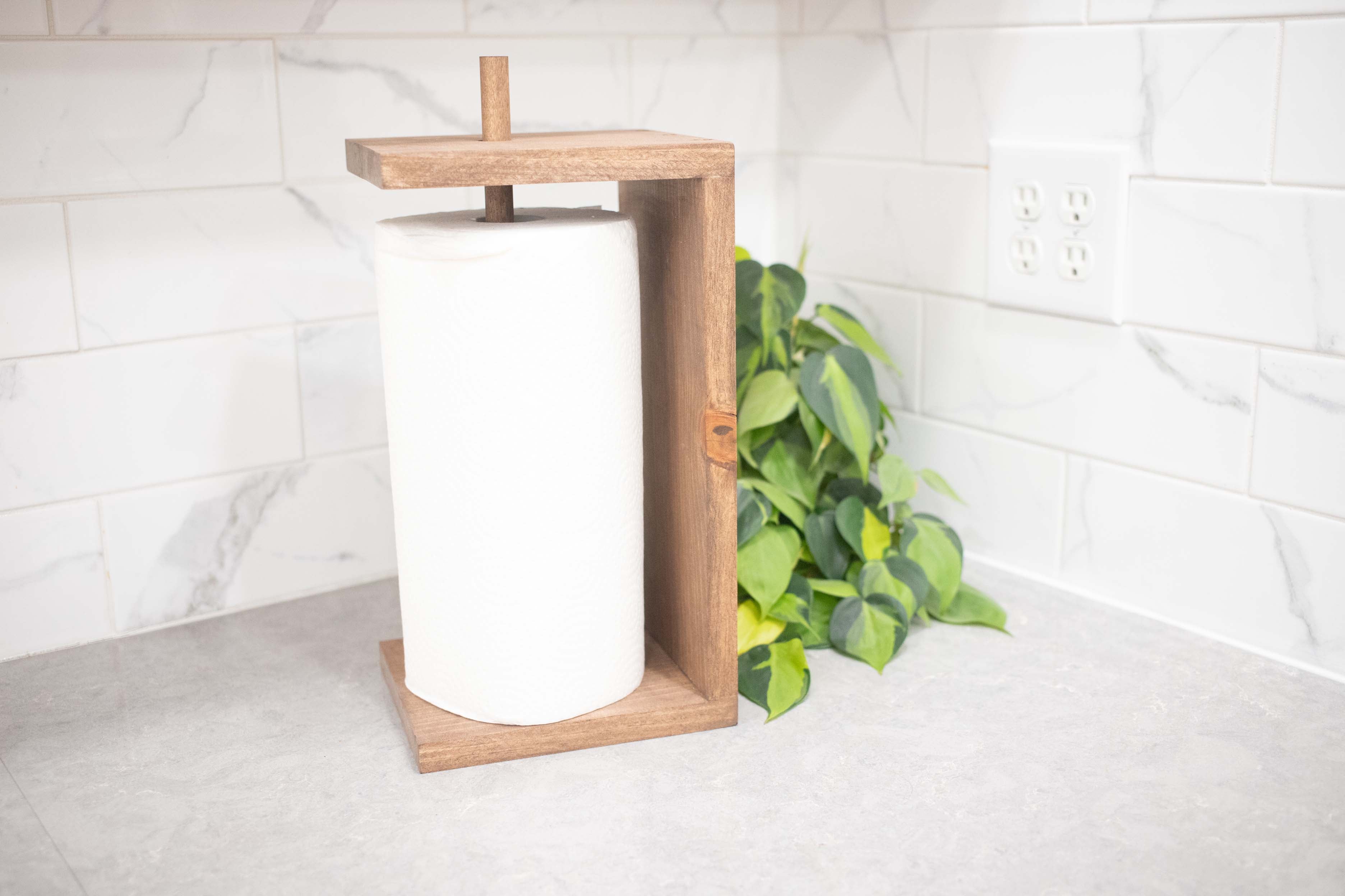 Paper Towel Holder, Stand Alone Paper Towel Dispenser