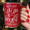 Christmas Ceramic Coffee Mug Double-Sided Snarky Holiday Gift Funny Santa Mug