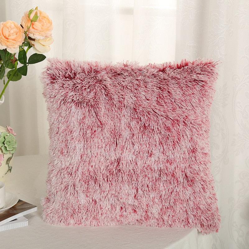 Soft Fur Plush Shaggy Fluffy Pillow Cover Decorative Cushion Covers For Home Living Room Sofa Decor Luxury Faux Fur Throw Pillow Cover Decorative Plush Pillow Case Cushion Cover Shell for Sofa Bedroom Car 43x43cm
