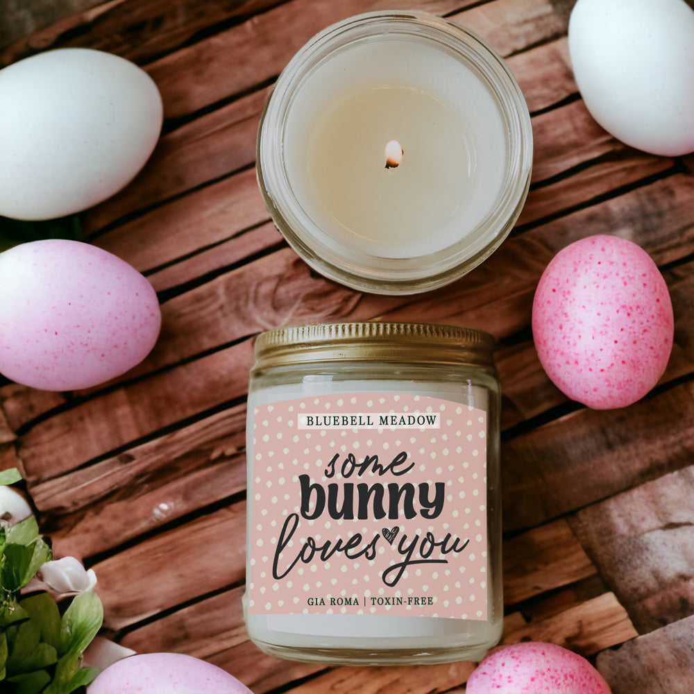 Bluebell Meadow Soy Candle - Fresh Spring Floral Scent, Dewy Petals, Relaxing