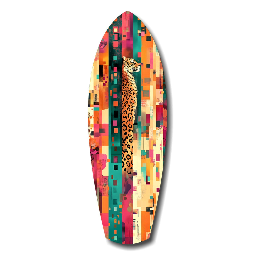 Camouflaged Tiger Glass Wall Art