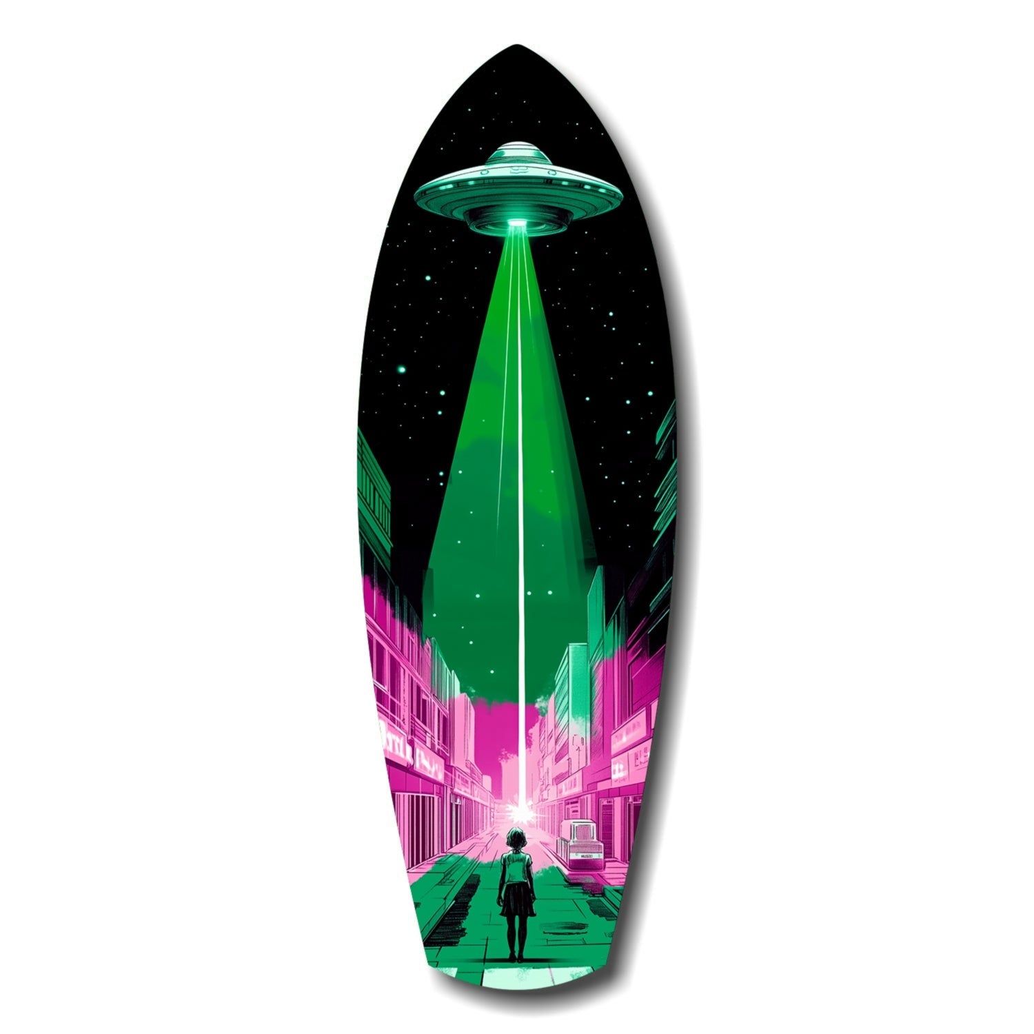 Alien Invade Glass Wall Art