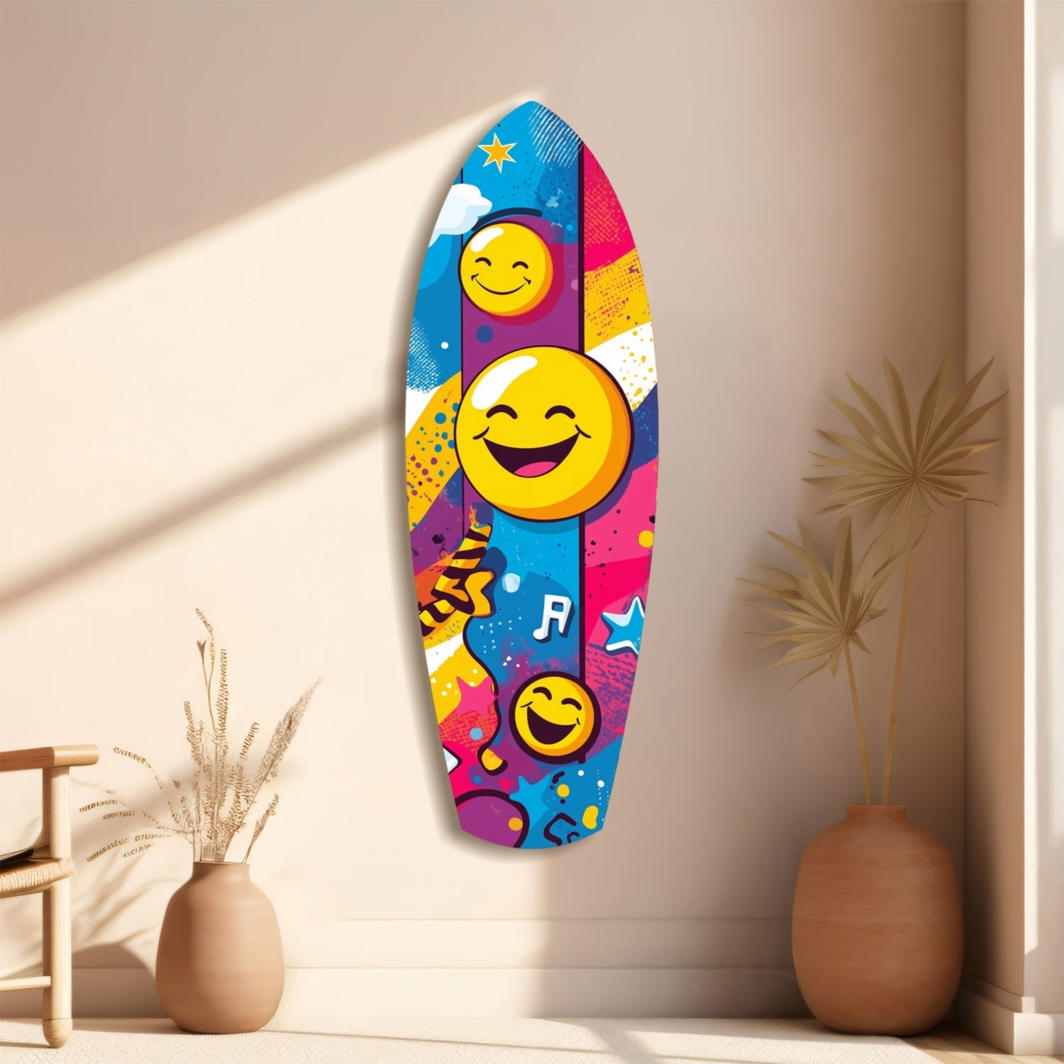 Smiley Glass Wall Art