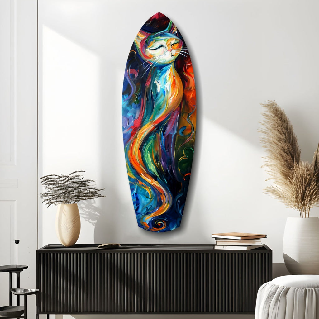 Cat Glass Wall Art