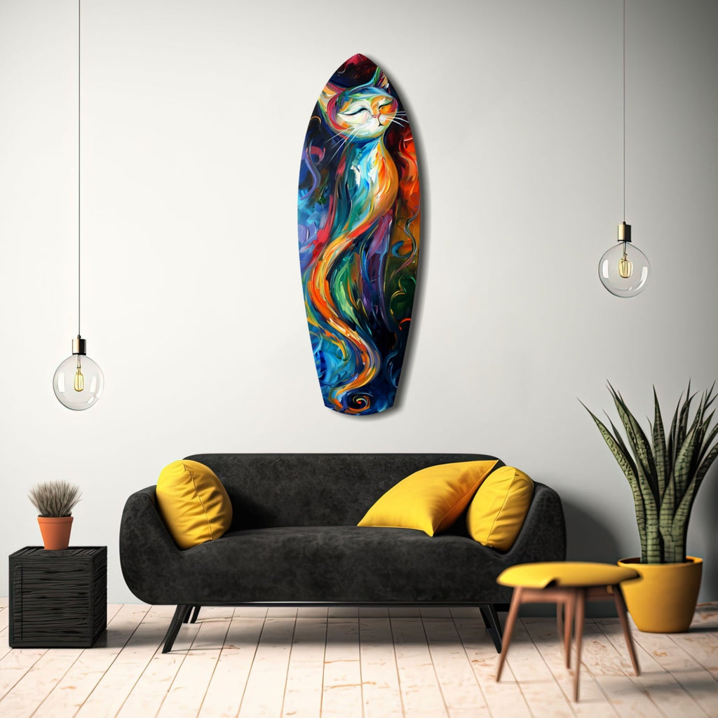 Cat Glass Wall Art