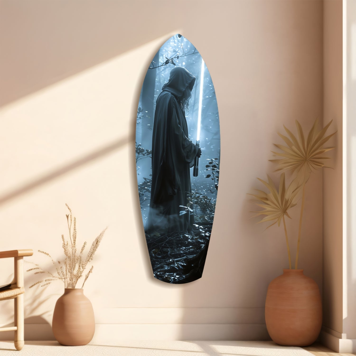 Light Saber Glass Wall Art