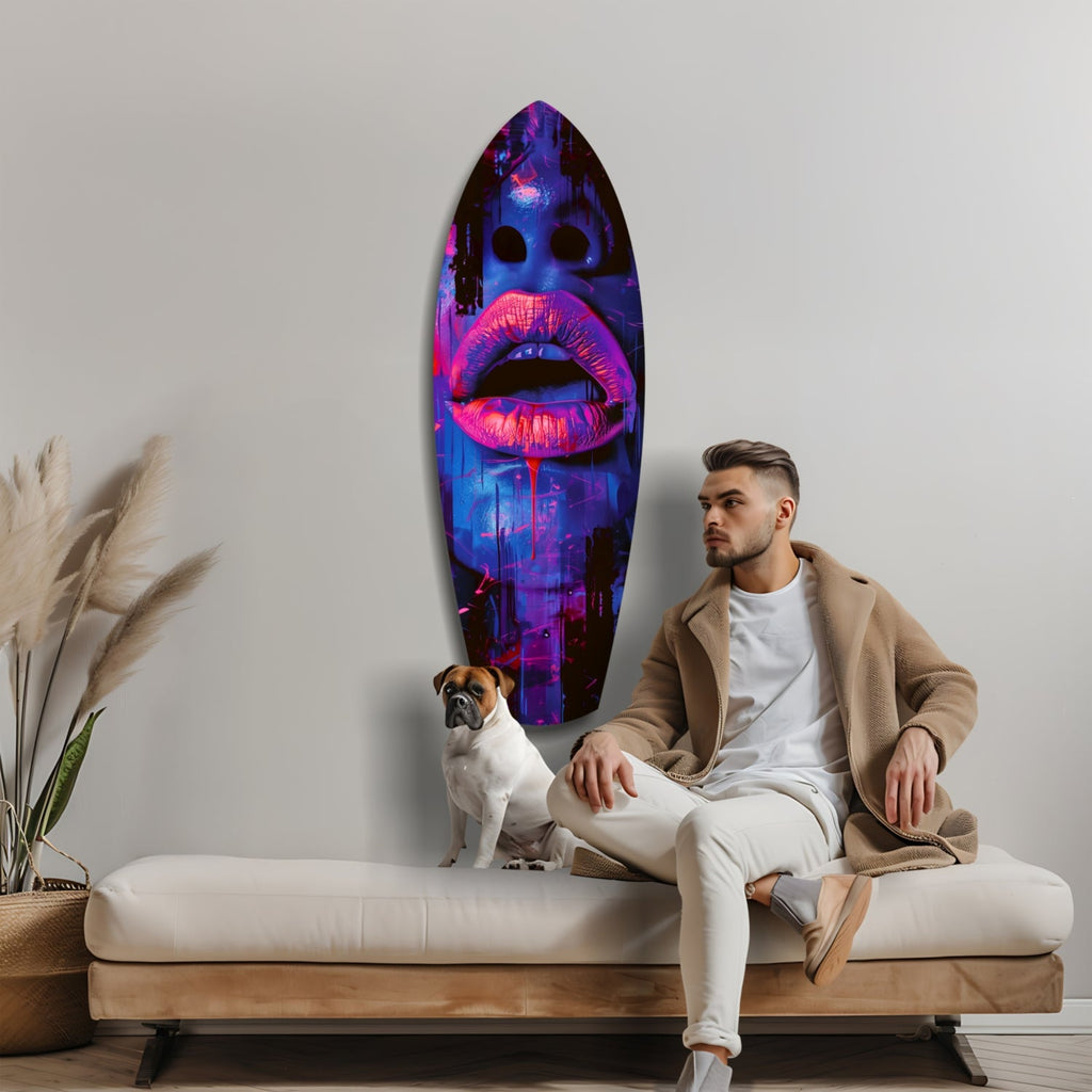 Colorful Lips V3 Glass Wall Art
