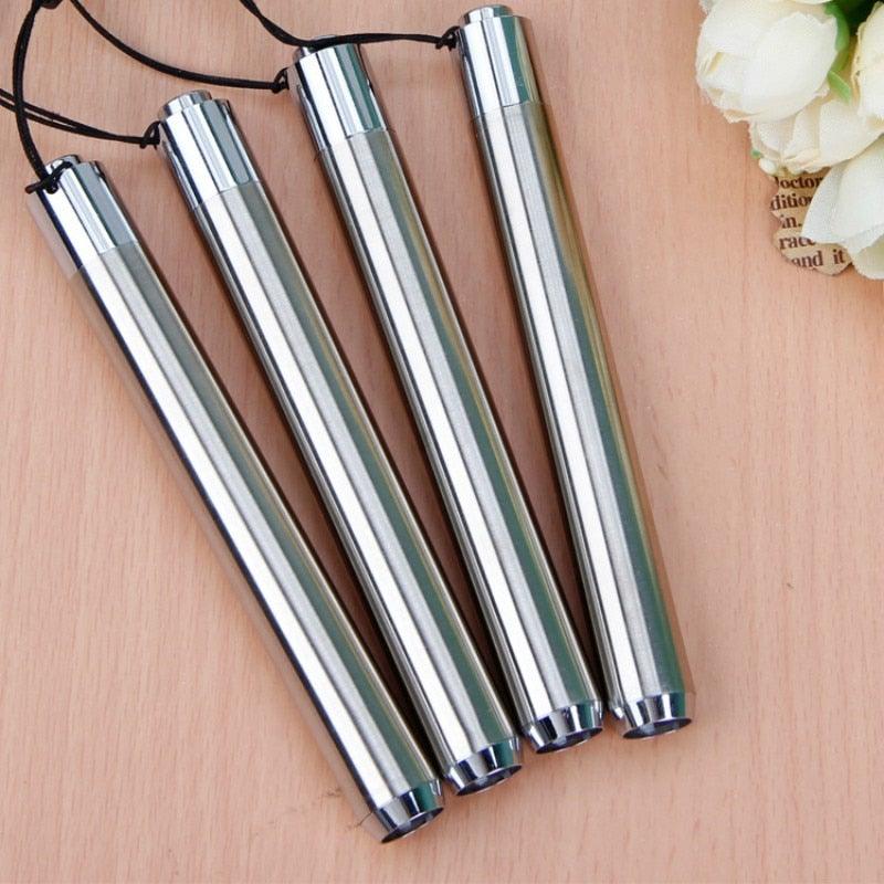 Stainless Steel Mini Pocket UV Black Light Flashlight Led Lamp Portable Flashlight Ultraviolet Pen Lights For Leak Pet Urine Bed Bug  Dry Stain & Dye Detector Marker Checker Detection