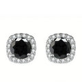 Sterling Silver 925 Moissanite Square Stud Earrings For Women Sparkling Gift