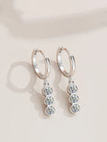 Sterling Silver S925 1.2ct Moissanite Round Stud Earrings For Women