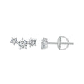 Sterling Silver S925 Moissanite Star Stud Earrings Screw Back Engagement Gift