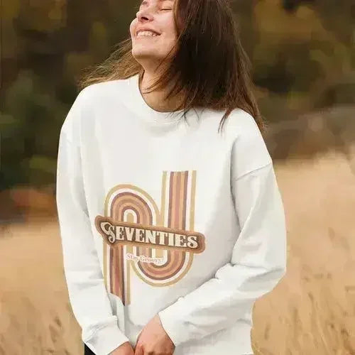 70's Retro Sweatshirt - Vintage Loose Fit Crewneck | Femstylo