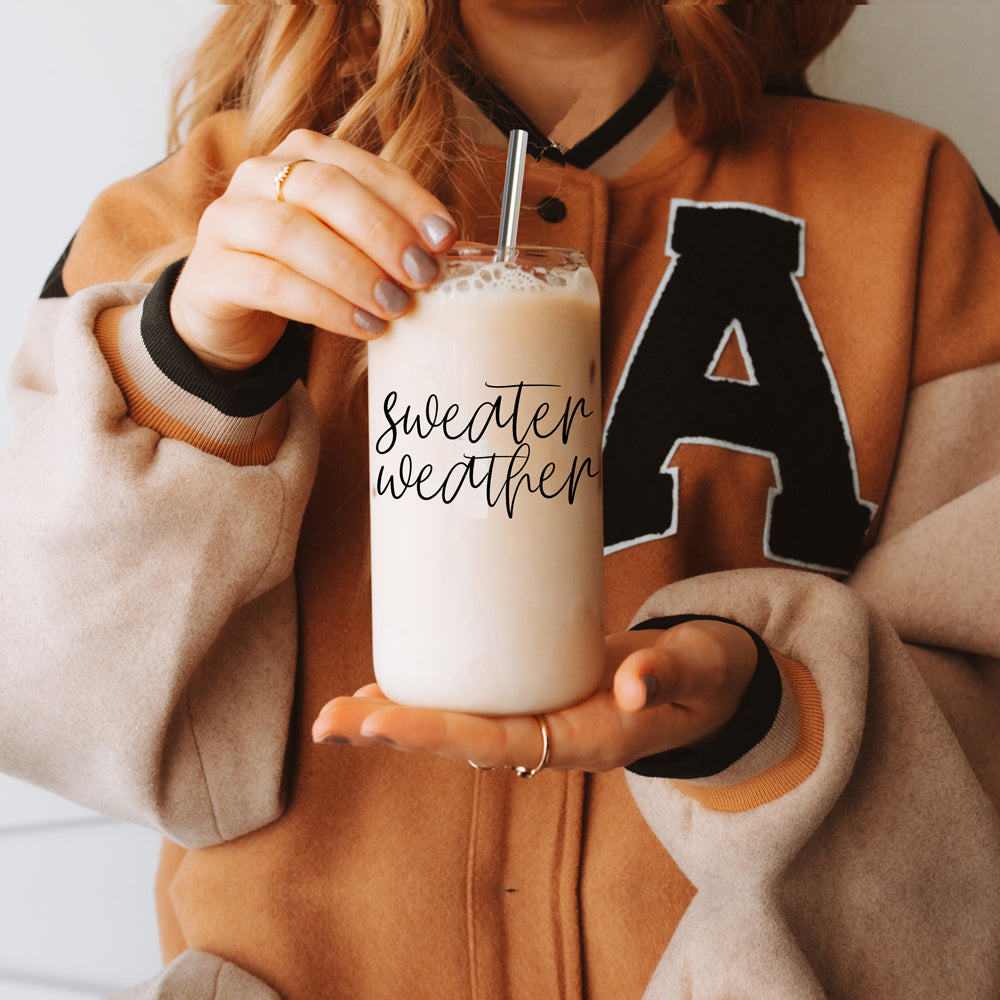 17oz Glass Tumbler With Bamboo Lid, 2 Stainless Straws & Cleaner, Hot/Iced