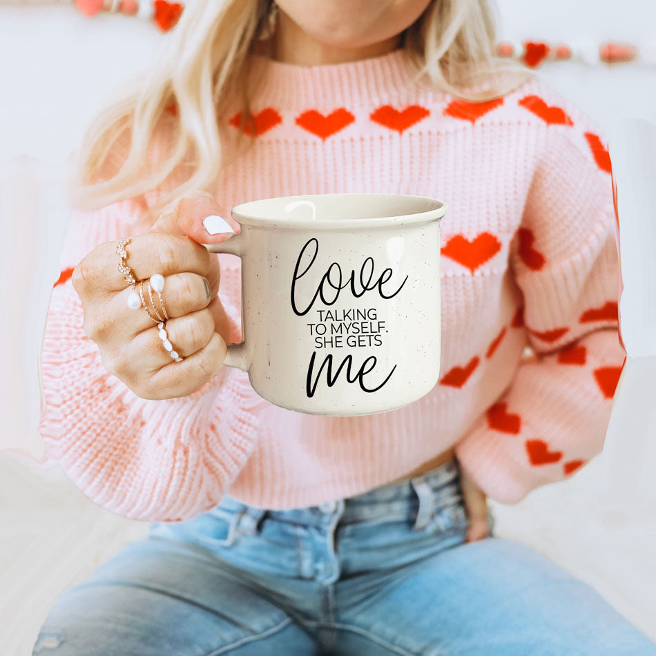 Love Talking To Myself 14.5oz Ceramic Coffee Mug Funny Self Talk Gift