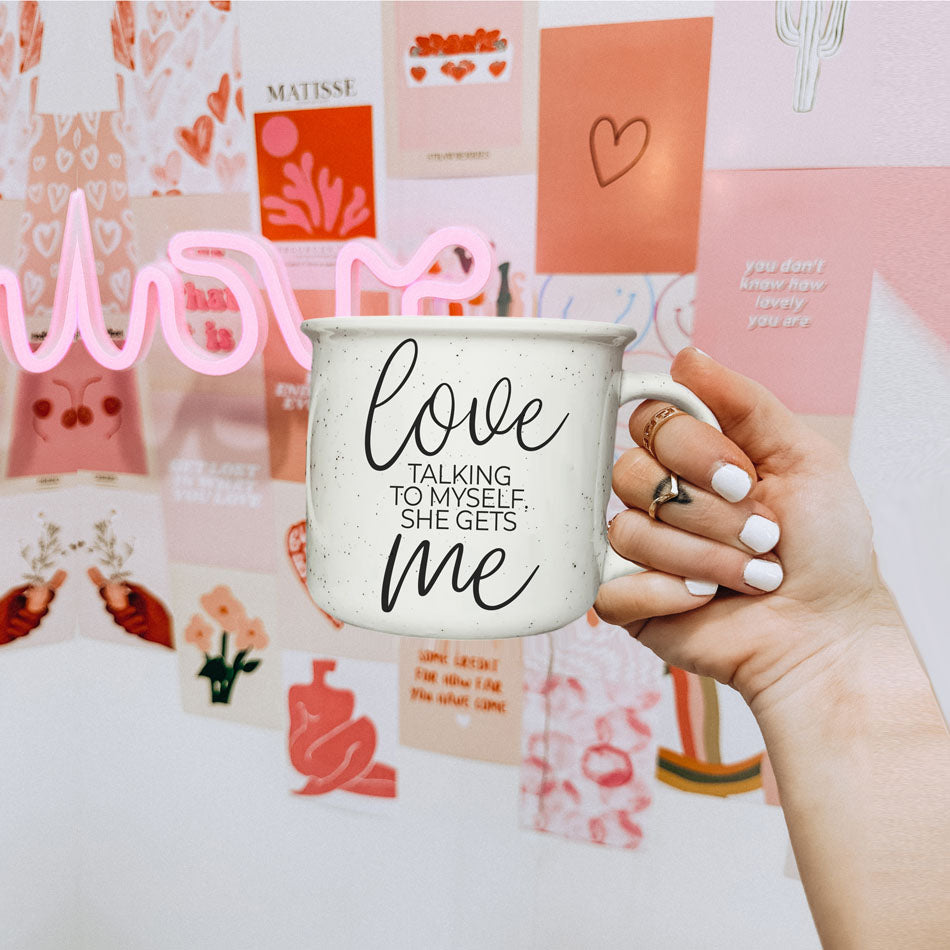 Love Talking To Myself 14.5oz Ceramic Coffee Mug Funny Self Talk Gift