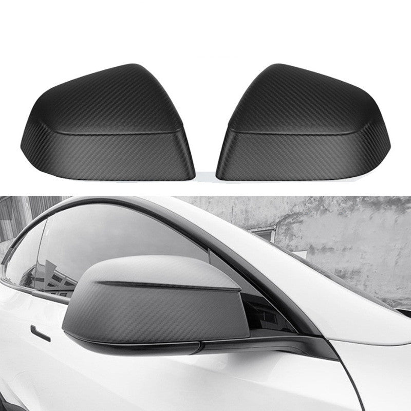 Carbon Fiber Mirror Covers for Model 3 / Y | Juniper Style | 3 Finishes | 3M Adhesive
