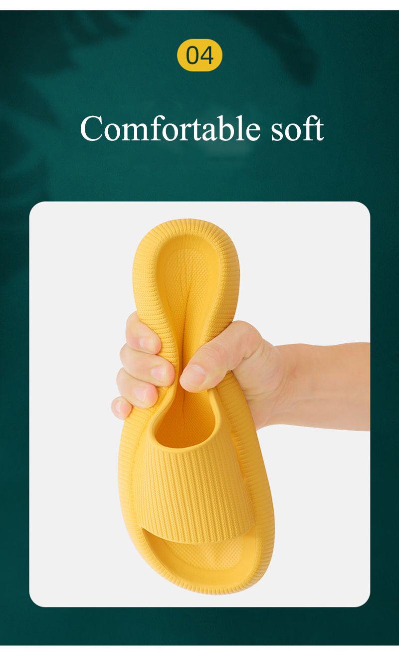 Thick Platform Bathroom Home Slippers Women Fashion Soft Sole EVA Indoor Slides Woman Sandals Summer Non-slip Flip Flops Quick Drying Open Toe Super Soft Comfy Thick Sole Home House Cloud Cushion Sandals For Indoor And Outdoor Platform Shoes