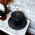 Tiered Slate Serving Stand - 3-Tier Dessert & Appetizer Display for Parties