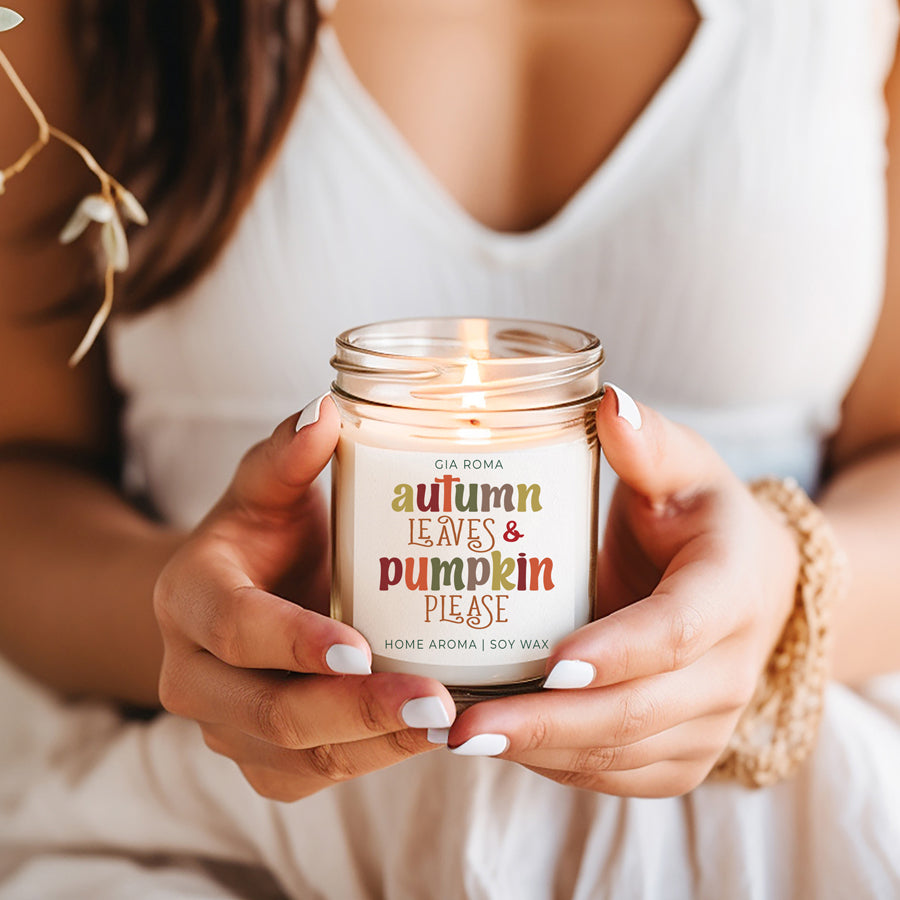 Toasted Pumpkin Spice Candle Soy Wax Autumn Pumpkin Pie Home Fragrance