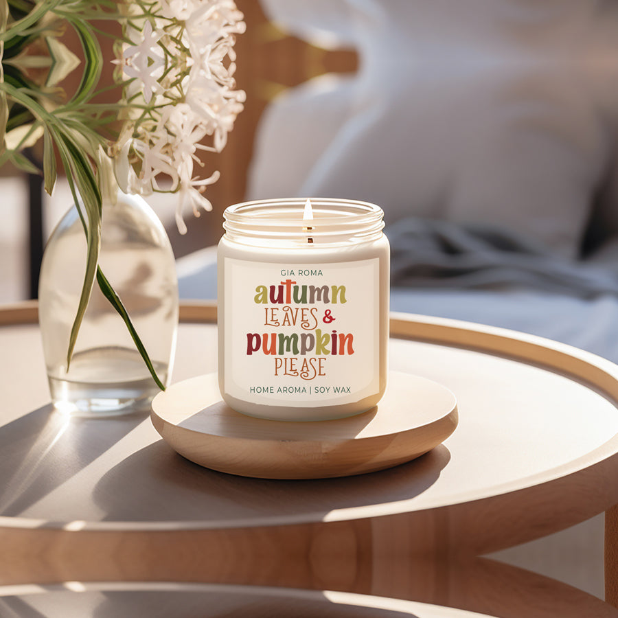 Toasted Pumpkin Spice Candle Soy Wax Autumn Pumpkin Pie Home Fragrance