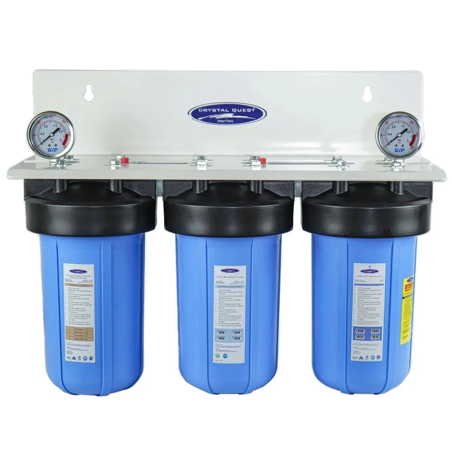 Compact Whole House Water Filter, Fluoride Removal (2-4 GPM | 1-2 people)