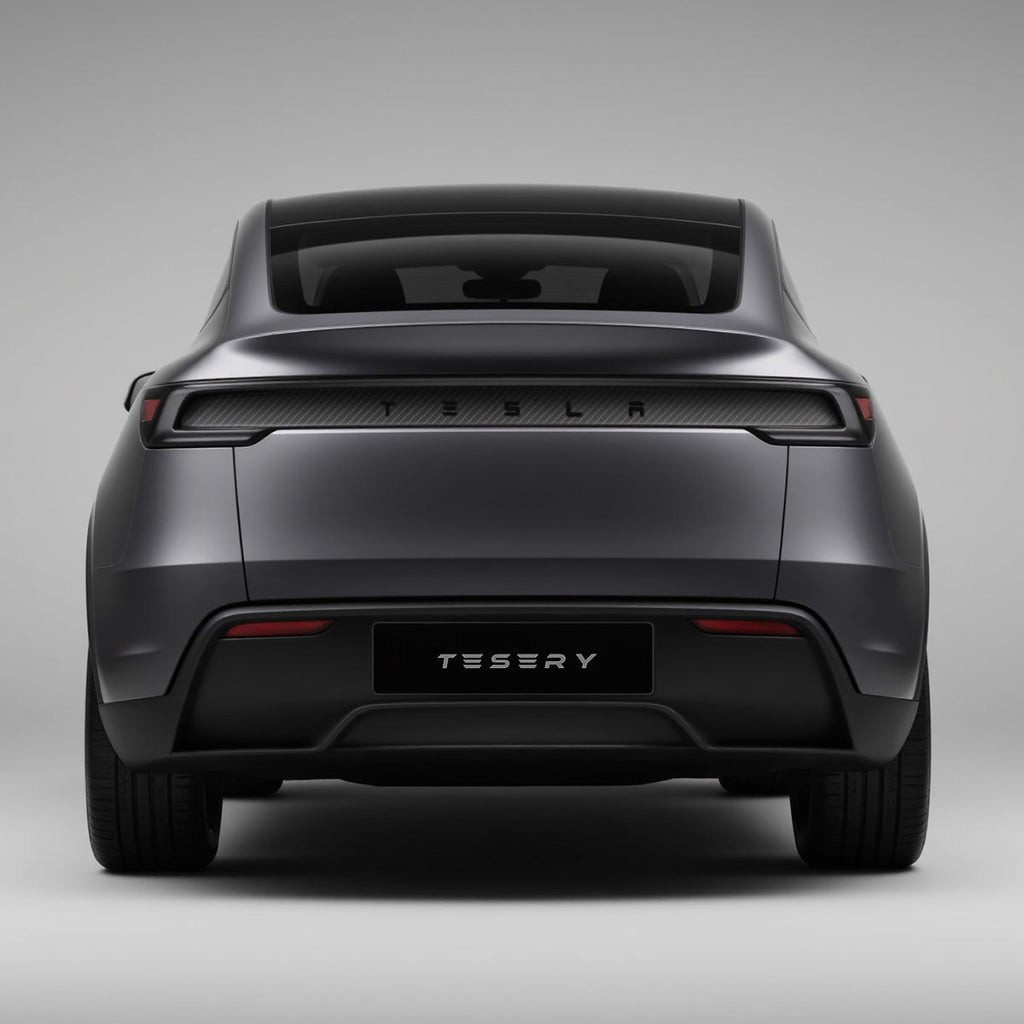 Trunk Tailgate Applique for Tesla Model Y Juniper - Real Dry Molded Carbon Fiber