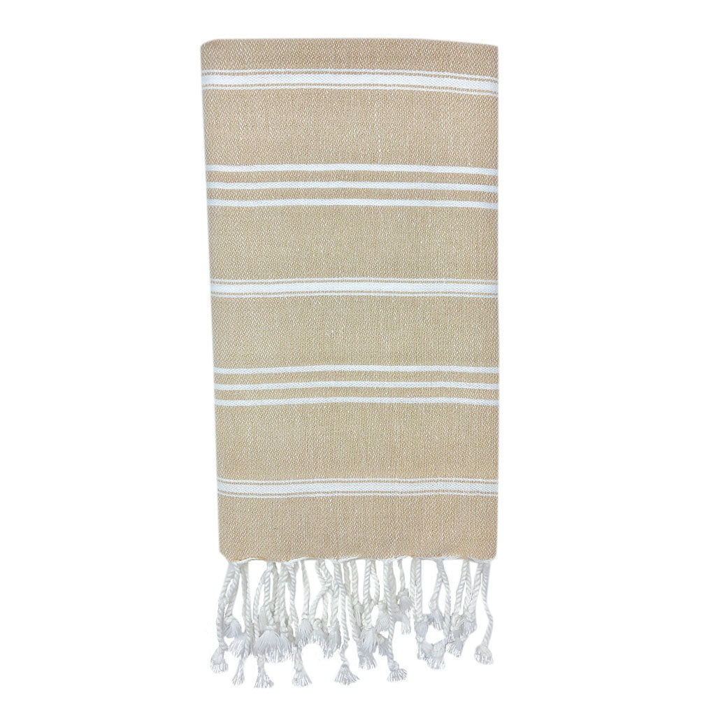Turkish Cotton Hand Towel 36x22 Quick-Dry Absorbent Kitchen Bathroom With Fringe, 6 Colors