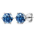 VVS D Color Russian Cut Moissanite Stud Earrings 1/2/4 CT S925 Sterling Silver