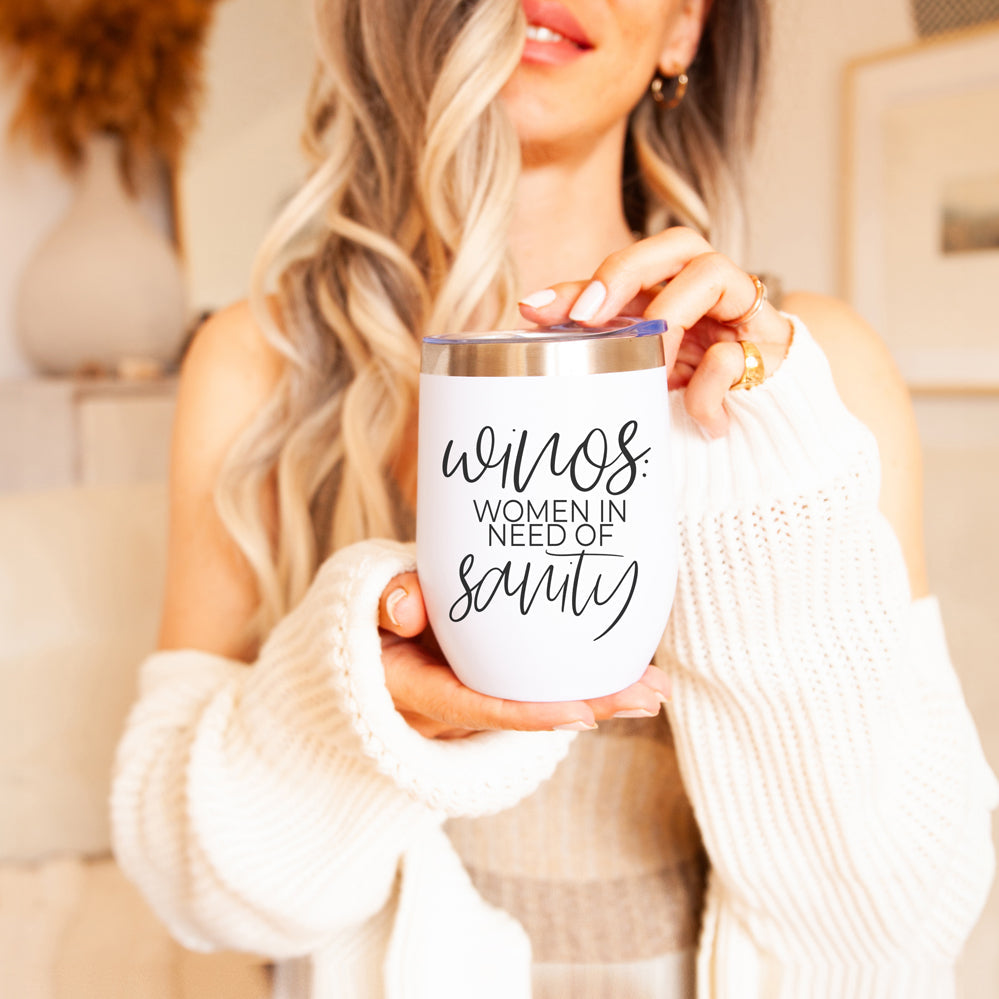 12Oz Stainless Steel Mug With Lid BPA Free Hand Wash Only Design On Front Portable Travel Cup