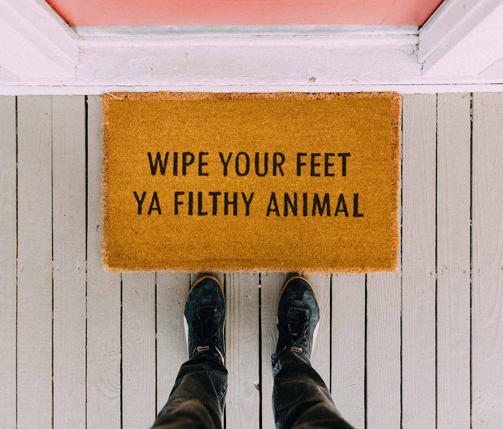 Wipe Your Feet Funny Doormat Outdoor Welcome Mat Quote Rug For Porch