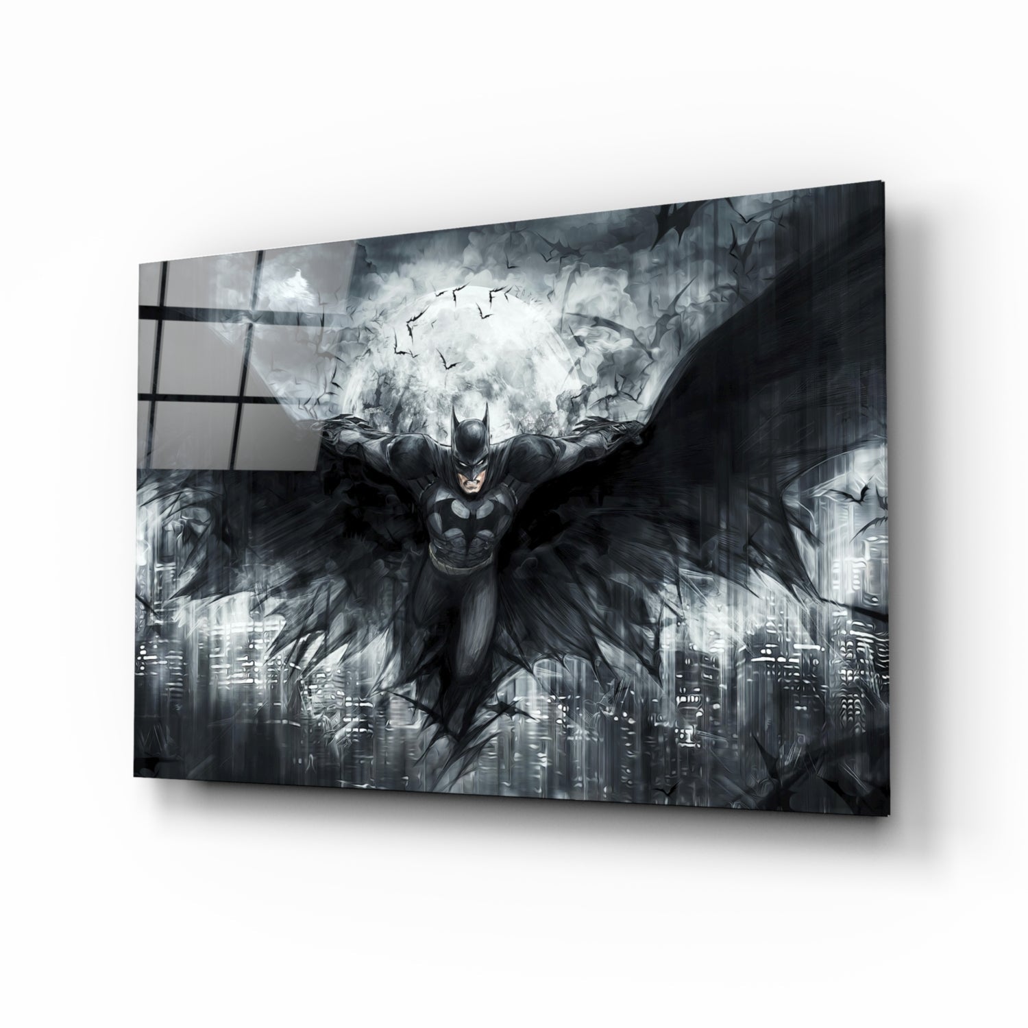 Batman Wings Glass Wall Art