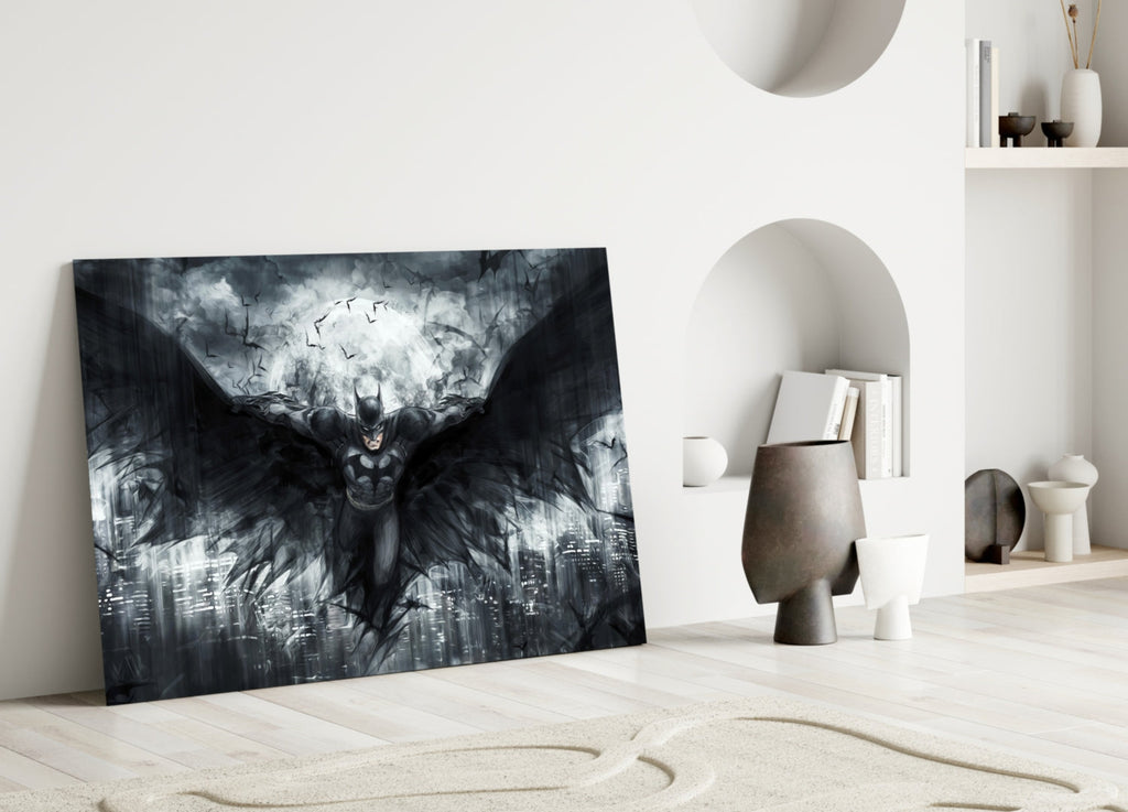 Batman Wings Glass Wall Art