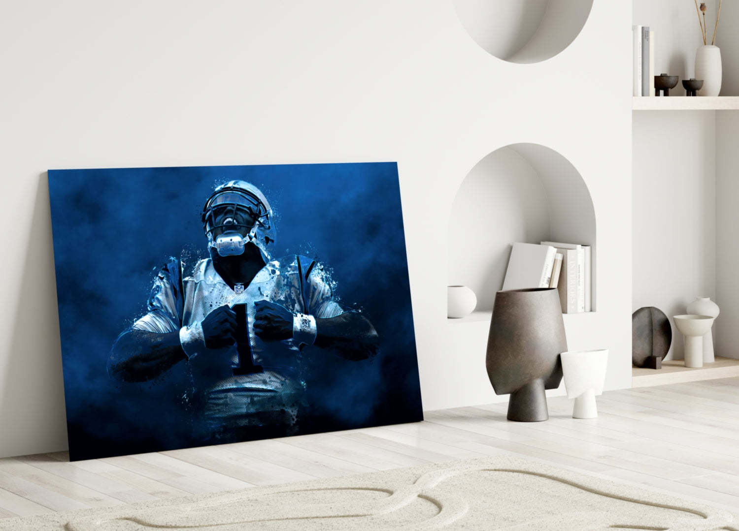 Cam Newton Glass Wall Art