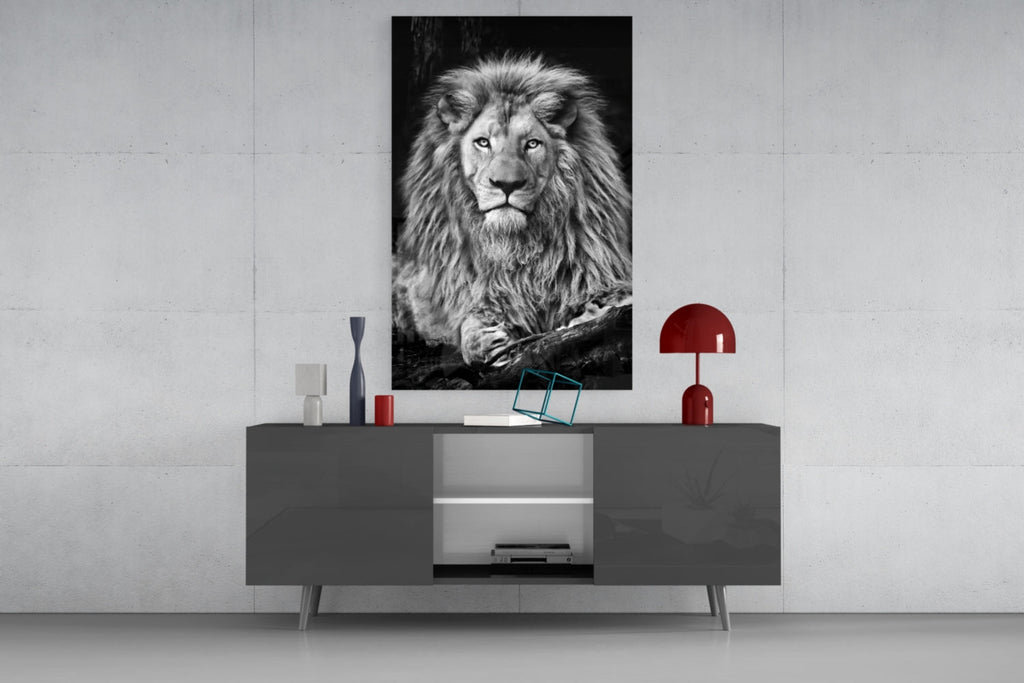 Lion Glass Wall Art